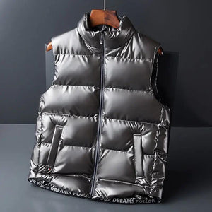 Shiny Down Cotton Fashion Vest Jacket - MRC STORE