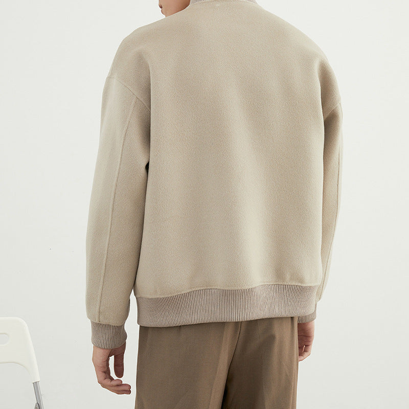 Men’s Woolen Coat - Short Baseball Style My Store