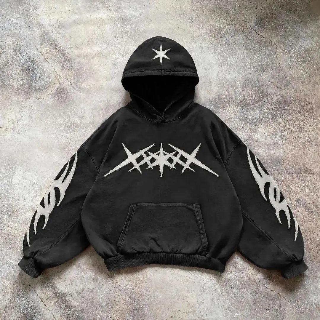 Fall Fashion Autumn Embroidered Printed Hoodie - MRC STORE