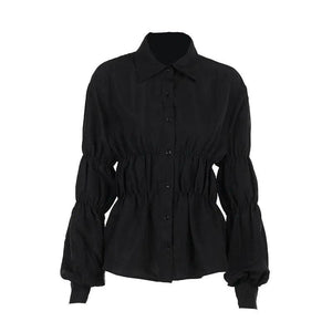 Pleated Button Top - MRC STORE