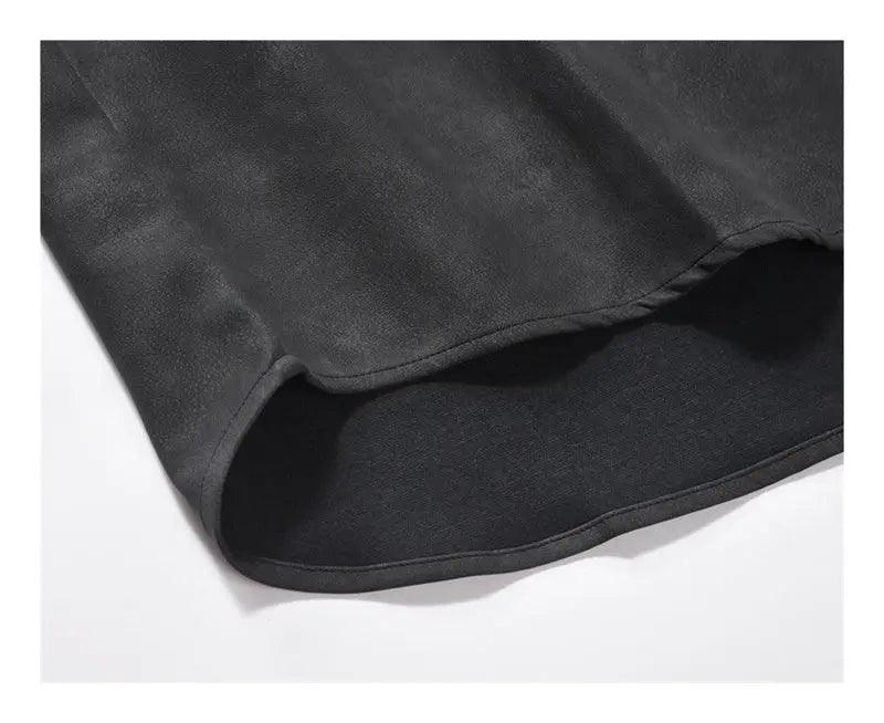 Retro American Washed PU Vintage Leather Shirt - MRC STORE