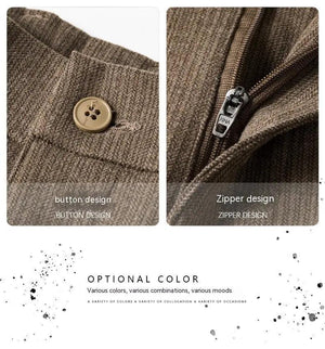 Woolen Men's Casual Stretch Suit Pants - MRC STORE