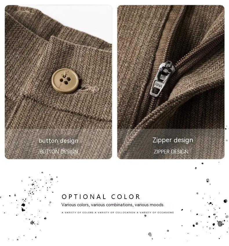 Woolen Men's Casual Stretch Suit Pants - MRC STORE