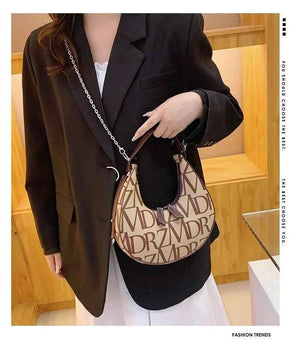 Women’s Crossbody Bag - Dumpling PU Chain