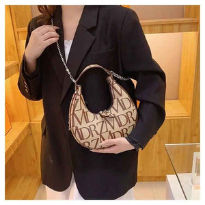 Women’s Crossbody Bag - Dumpling PU Chain