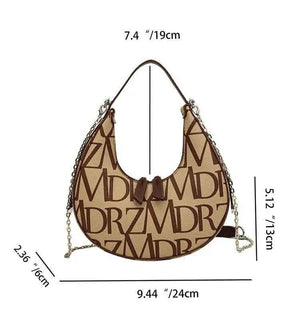 Women’s Crossbody Bag - Dumpling PU Chain