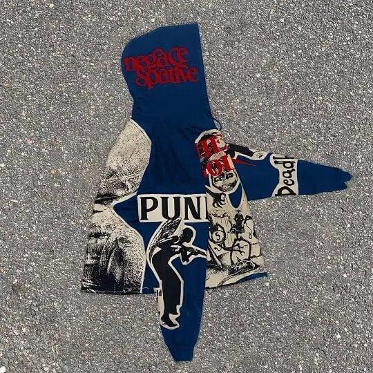 Vintage Gothic Loose Fit Hoodie - MRC STORE