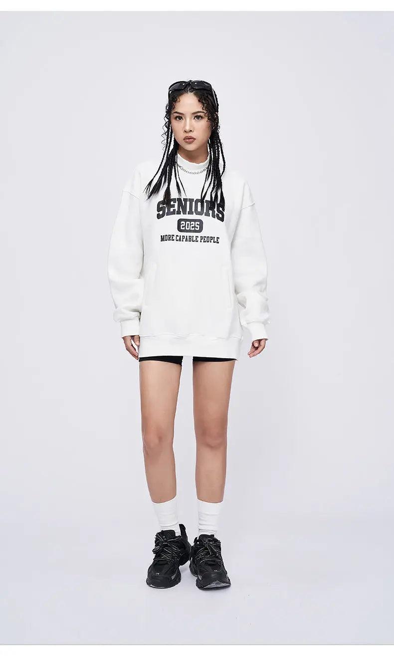 Printed Turtleneck Fleece Sweater - MRC STORE