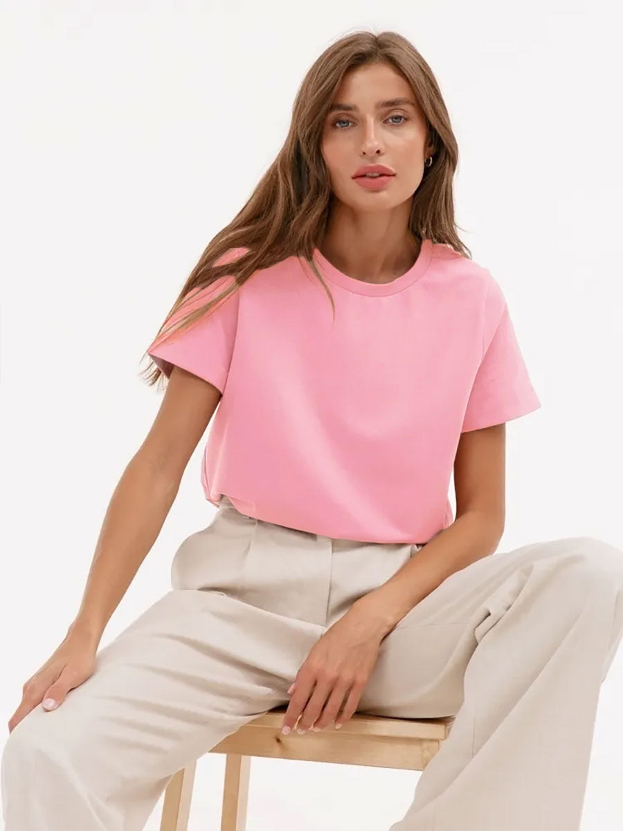 Unisex Casual T-Shirt - Round Neck Commuter Top My Store