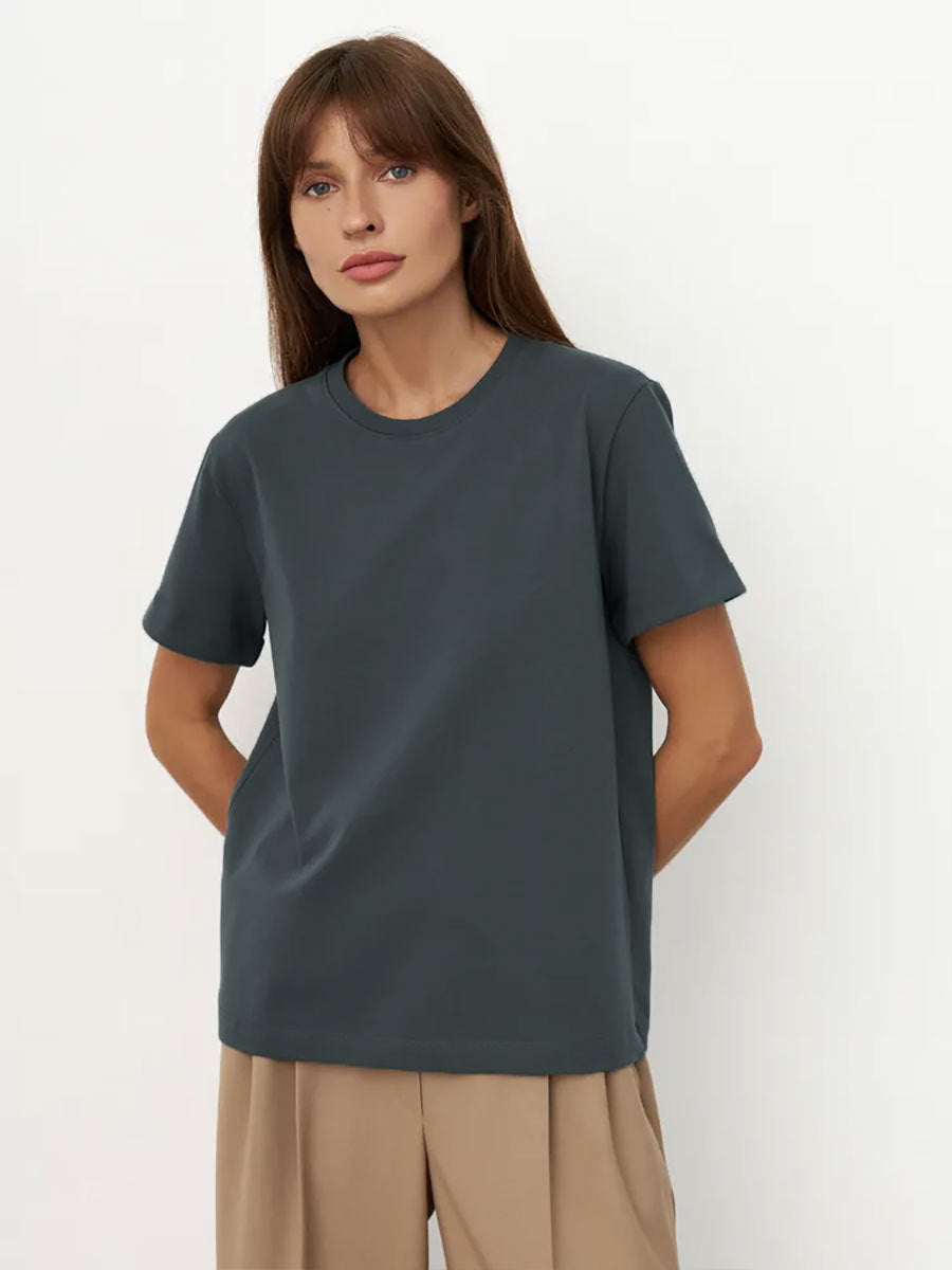 Unisex Casual T-Shirt - Round Neck Commuter Top My Store