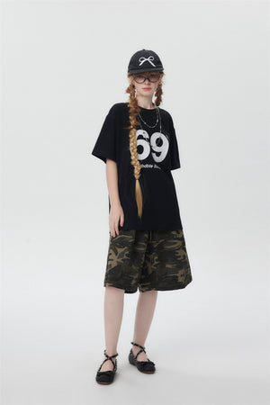 Women’s Digital 69 T-Shirt - Street Fashion Loose My Store