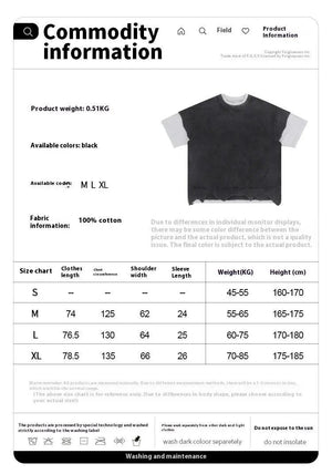 Distressed Retro Patchwork Vintage T-Shirt - MRC STORE