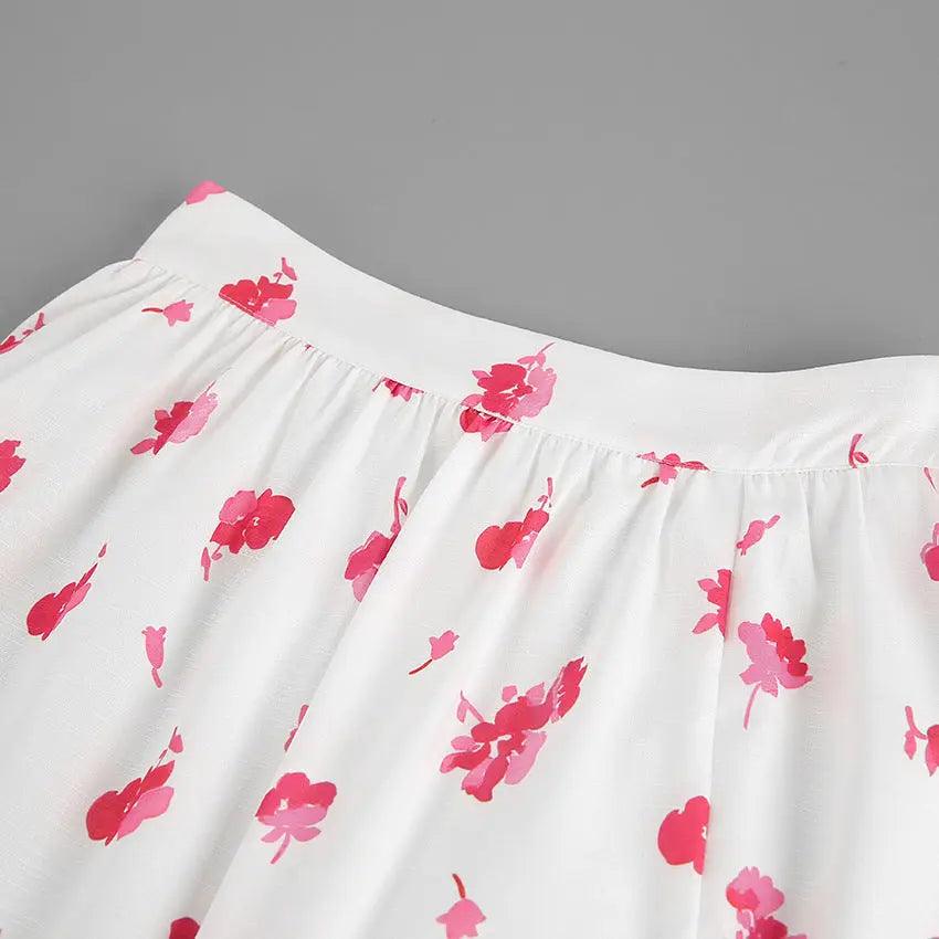 Floral High Waist Split Skirt - MRC STORE