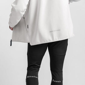 Loose Fit Cotton Hoodie with Zipper and Hood – Available in White, Gray, and Black - MRC STORE