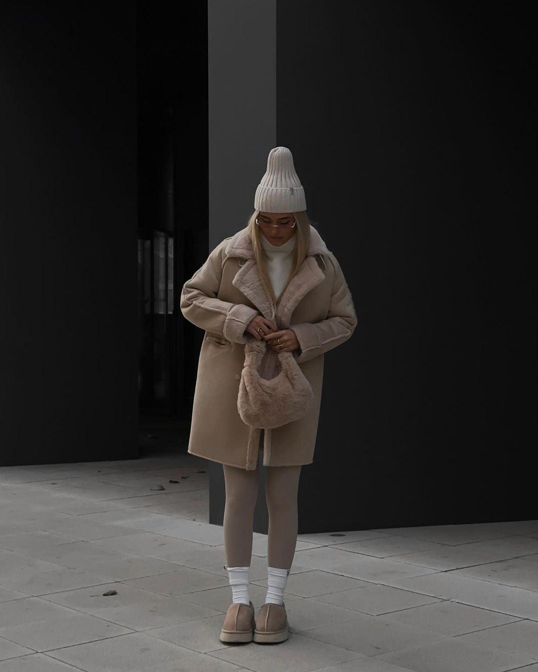 Suede Coat Suit Collar Long Cardigan - MRC STORE