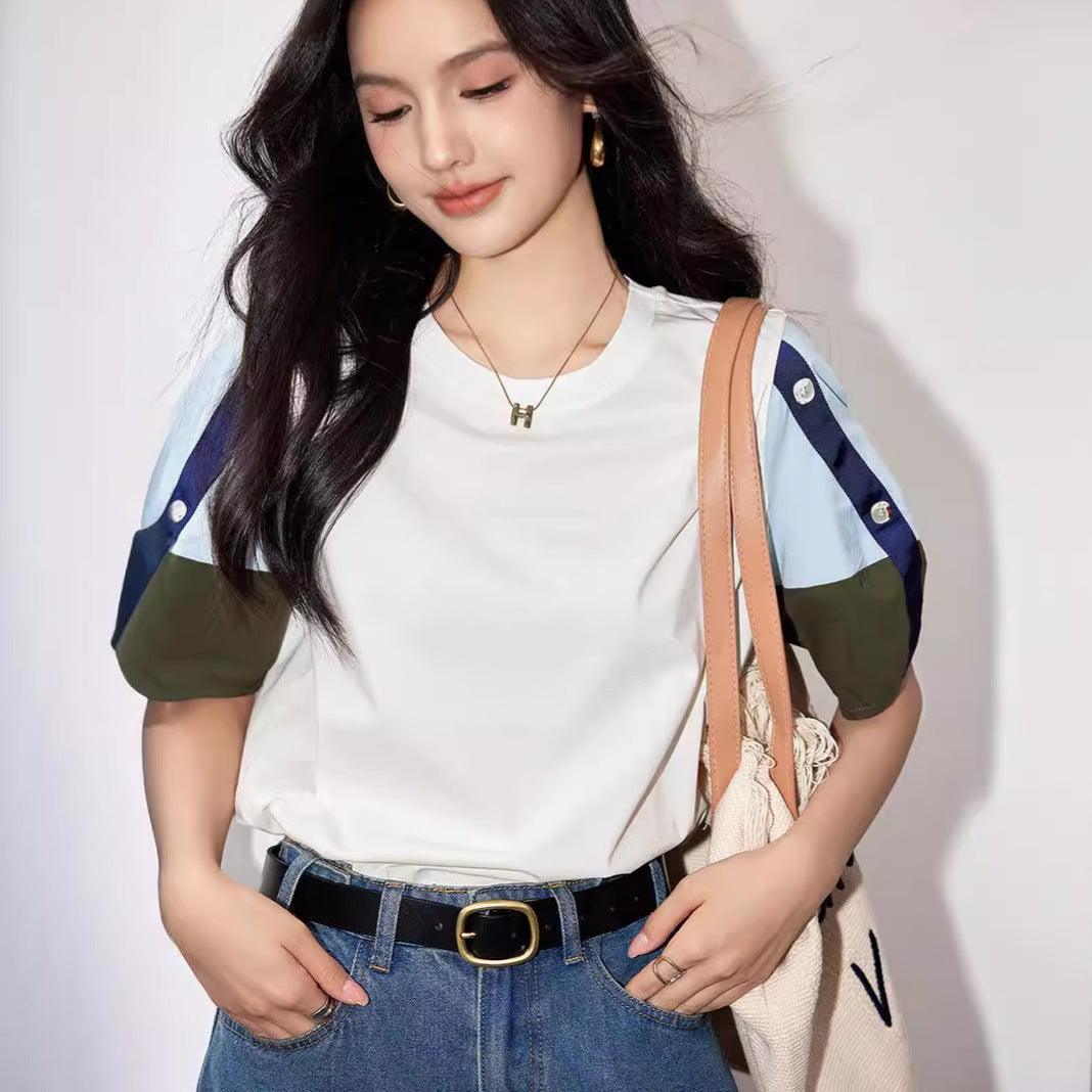 Niche Design Iceland Cool Solid Color T-Shirt - Casual Wear - MRC STORE