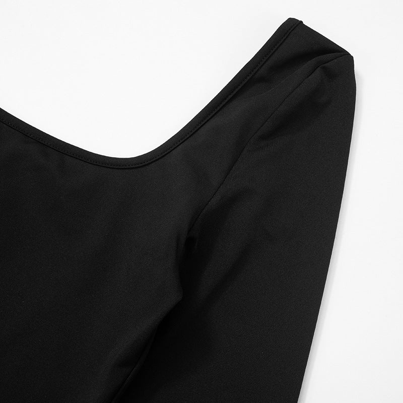 Women’s Backless Dress - Lace-Up Short Black My Store
