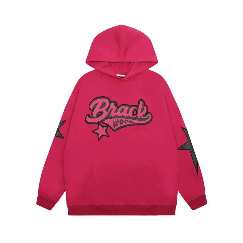 Embroidered Alphabet Hooded Sweater - MRC STORE