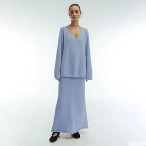 V-Neck Sweater Suit - MRC STORE