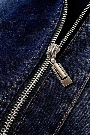 Slim Fit Denim Coat - MRC STORE