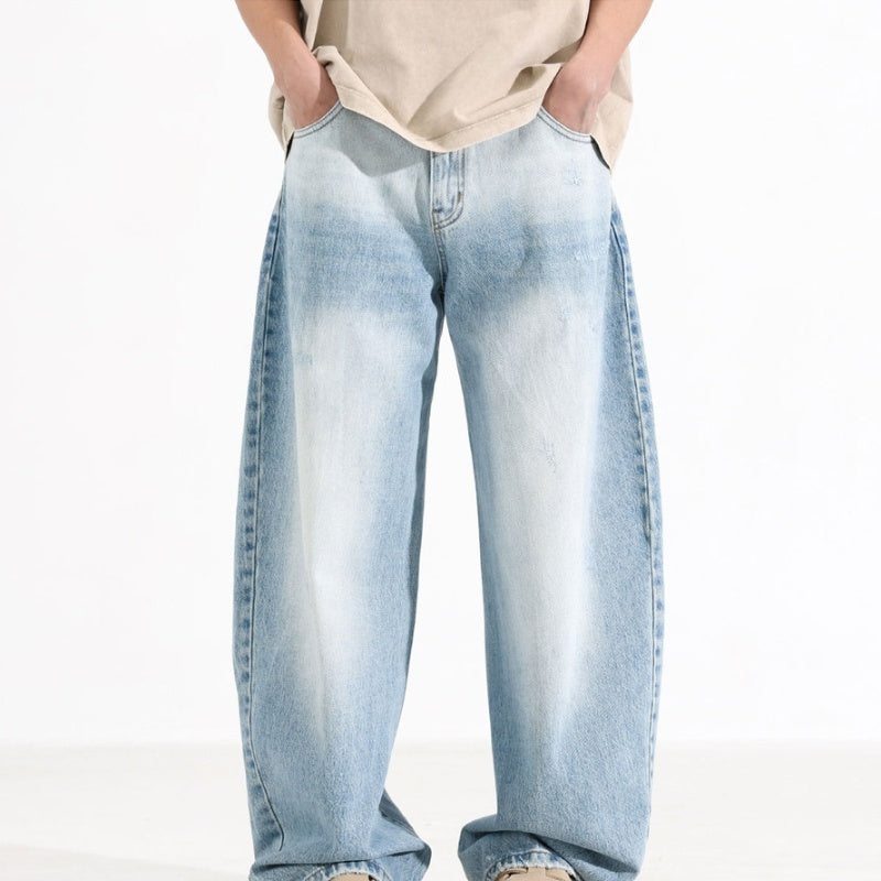 Men’s Washed Jeans - Blue White Machete My Store