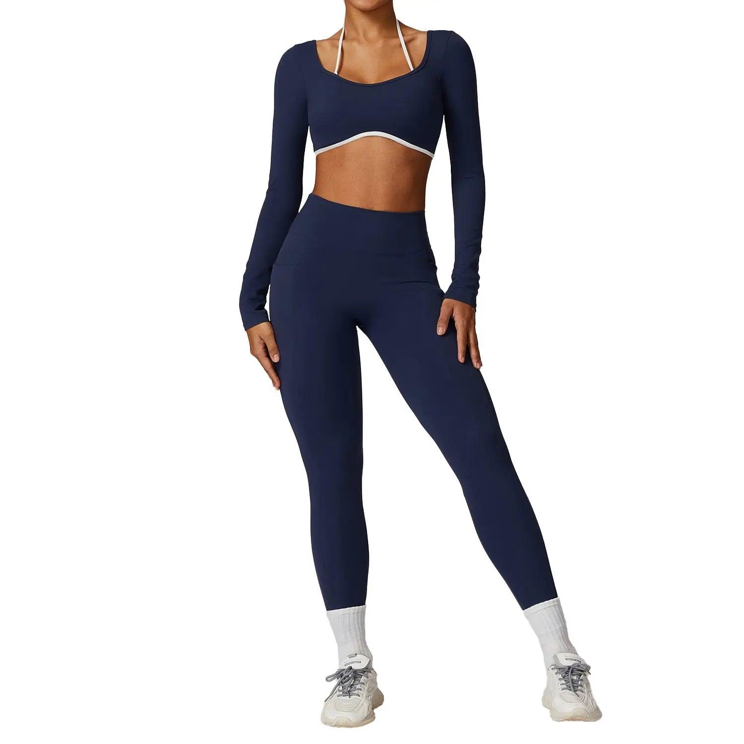 Spring Casual Contrast Color Yoga Suit - MRC STORE