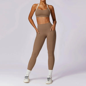 Spring Casual Contrast Color Yoga Suit - MRC STORE