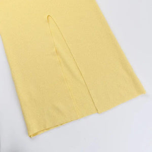 Slim Fit Crop Top & High Waist Woolen Skirt Set - MRC STORE