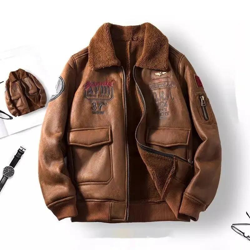 Lambswool Fleece-lined Suede Jacket - MRC STORE