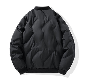 Black bomber jacket on a white background