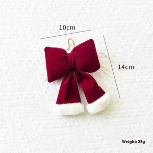 Christmas Large Lint Bowknot 3D Decorations – Perfect for Festive Decor - MRC STORE