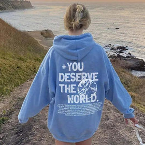 Letter Print Casual Hoodie - MRC STORE