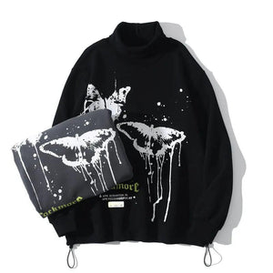 Hip Hop Fashion High Collar Sweater - MRC STORE