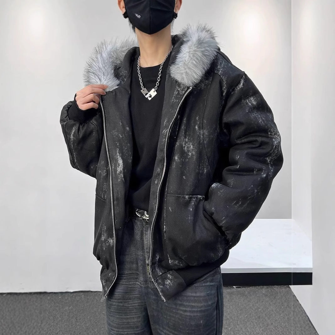 Hooded Large Fur Collar Cotton-Padded Coat MRC STORE