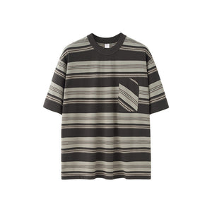 Unisex Striped T-Shirt - Loose Pocket Style My Store  25.70