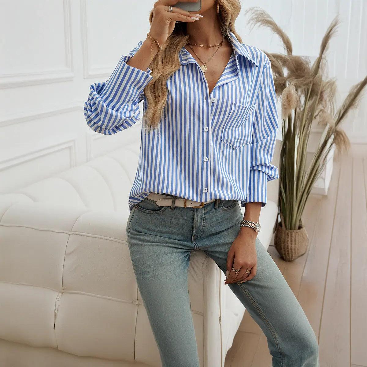 Striped Commuter Cardigan - MRC STORE