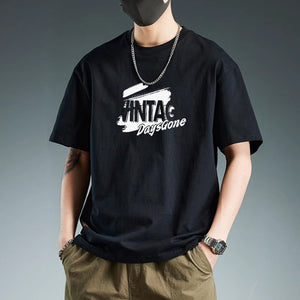 Men's Solid Color Short-Sleeved Cotton T-Shirt - Cartoon Pattern My Store  18.99