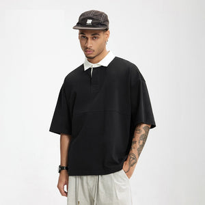 Men’s Polo Shirt - Mountain Contrast Lapel My Store