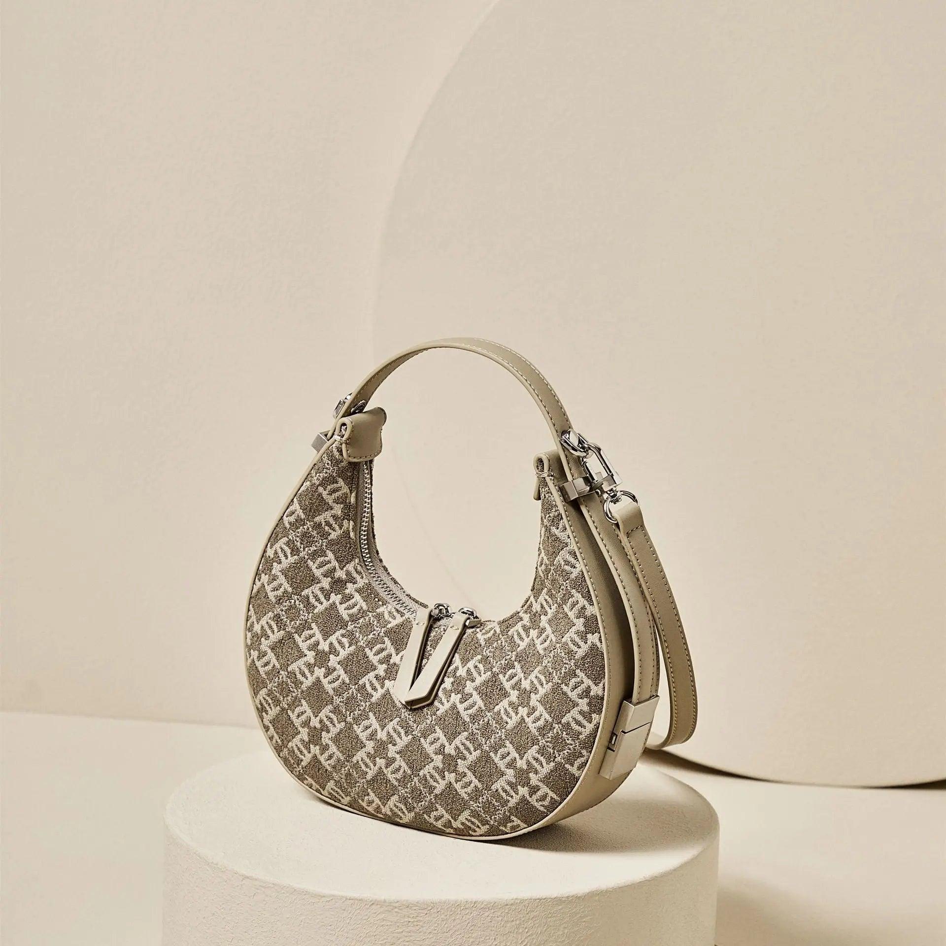 Woolen Crescent Canvas Bag - MRC STORE