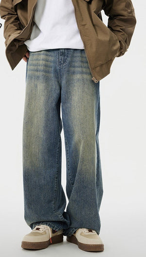 Men’s Loose Jeans - Washed-Out Ginger Blue My Store