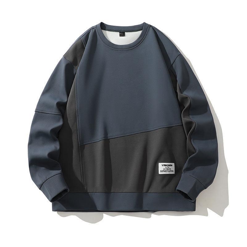 Composite Stitching Contrast Color Sweatshirt - MRC STORE
