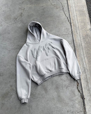 Hip Hop Puff Print Hooded Casual Pullover Sweater - MRC STORE