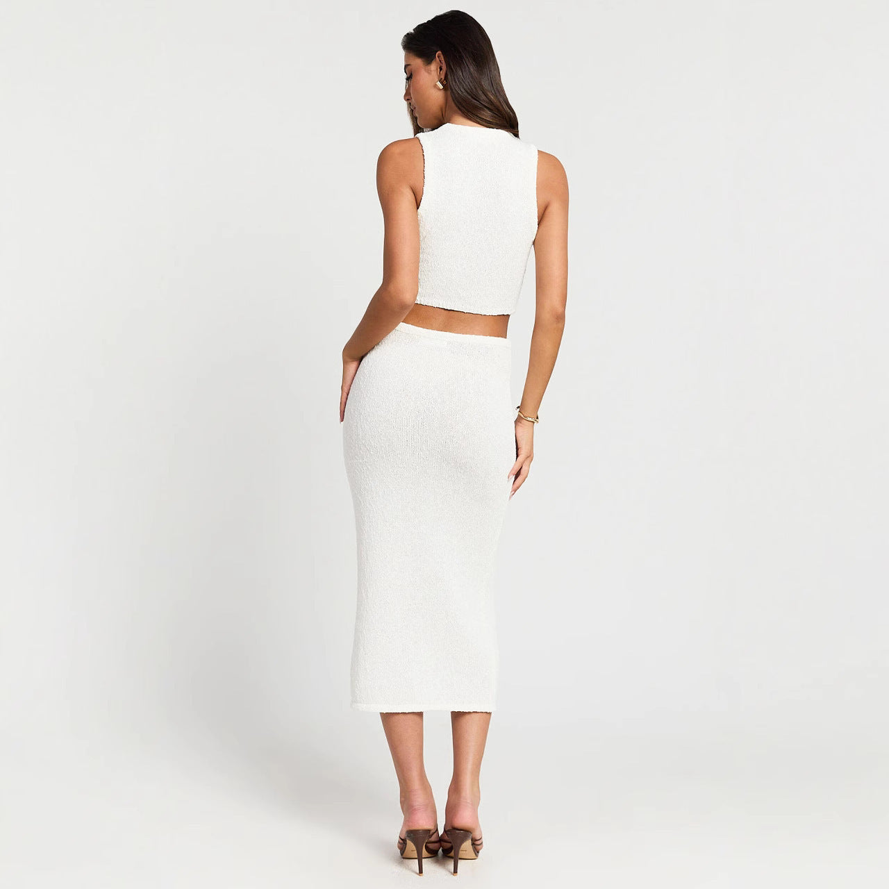 Women’s Two-Piece Skirt Set - Sleeveless White My Store