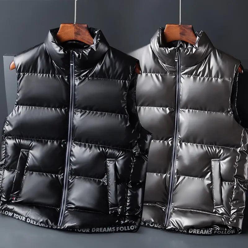 Shiny Down Cotton Fashion Vest Jacket - MRC STORE