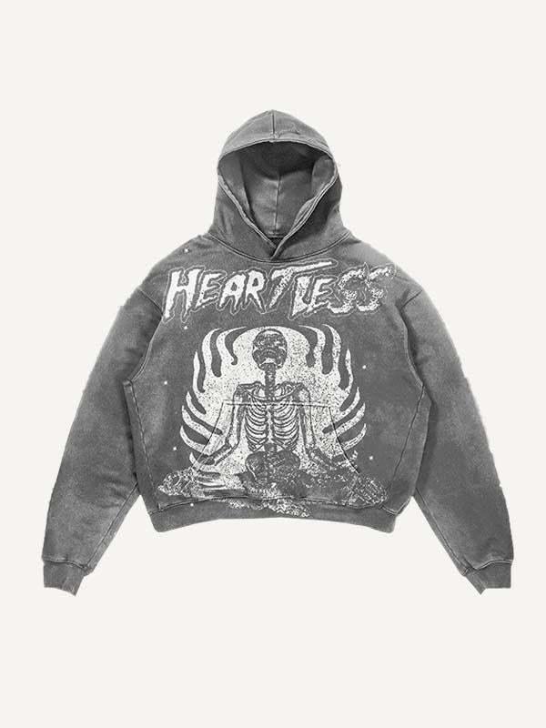 Colorblock Skull Print Pocket 3D Hoodie - Multiple Colors - MRC STORE