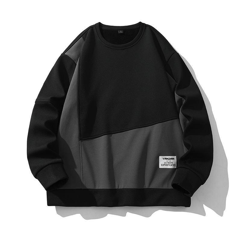 Composite Stitching Contrast Color Sweatshirt - MRC STORE