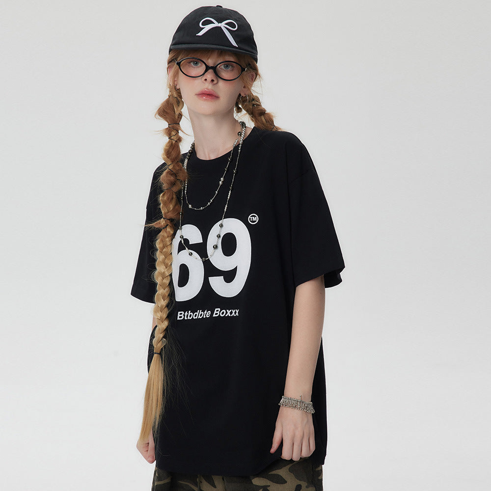 Women’s Digital 69 T-Shirt - Street Fashion Loose My Store