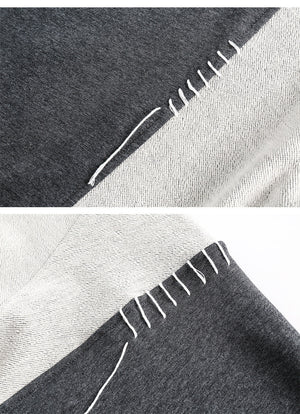 Men’s Patchwork Sweater - Loose Round Neck My Store