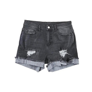 Washed & Frayed Casual Shorts - MRC STORE