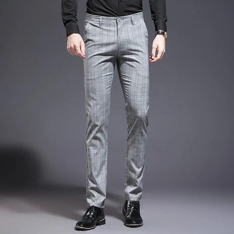 Slim Fit Plaid Pants - MRC STORE